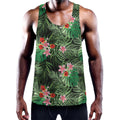 Palm Hawaiian Tropical Pattern Print Men's Workout Tank Top
