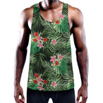 Palm Hawaiian Tropical Pattern Print Training Tank Top