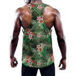 Palm Hawaiian Tropical Pattern Print Training Tank Top