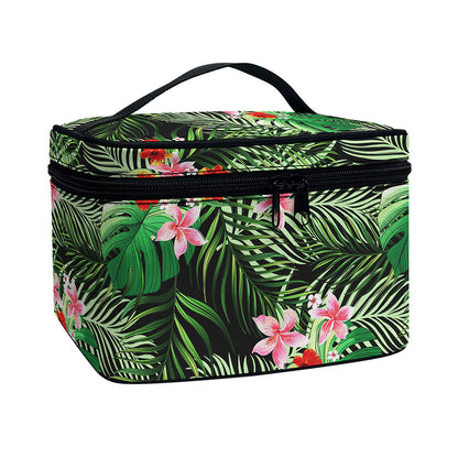 Palm Hawaiian Tropical Pattern Print Travel Makeup Bag