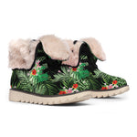 Palm Hawaiian Tropical Pattern Print Winter Boots