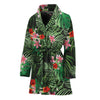 Palm Hawaiian Tropical Pattern Print Women's Bathrobe