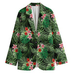 Palm Hawaiian Tropical Pattern Print Women's Blazer