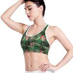 Palm Hawaiian Tropical Pattern Print Women's Sports Bra