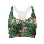 Palm Hawaiian Tropical Pattern Print Women's Sports Bra