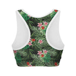Palm Hawaiian Tropical Pattern Print Women's Sports Bra
