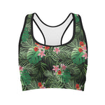 Palm Hawaiian Tropical Pattern Print Women's Sports Bra