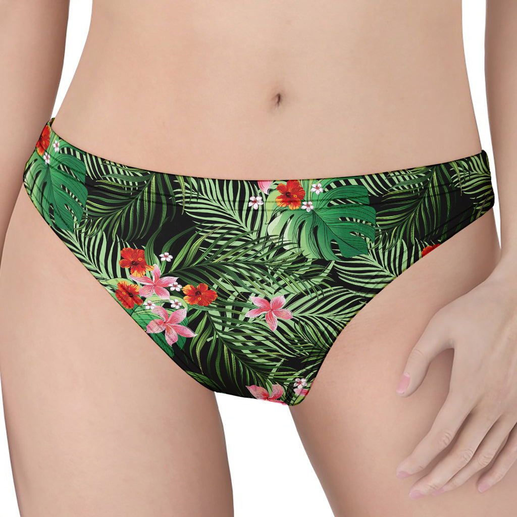 Palm Hawaiian Tropical Pattern Print Women's Thong