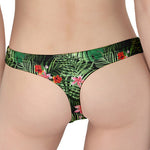 Palm Hawaiian Tropical Pattern Print Women's Thong