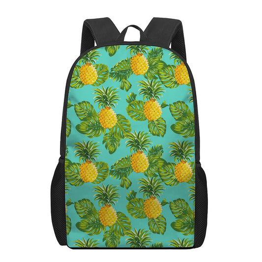 Palm Leaf Pineapple Pattern Print 17 Inch Backpack