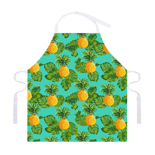 Palm Leaf Pineapple Pattern Print Adjustable Apron