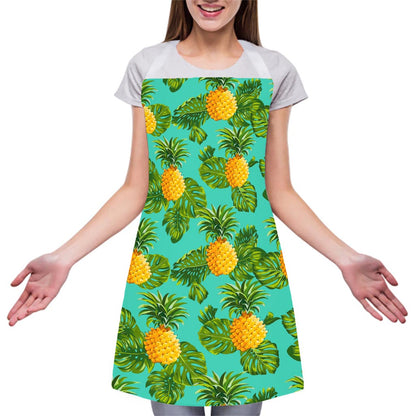 Palm Leaf Pineapple Pattern Print Adjustable Apron
