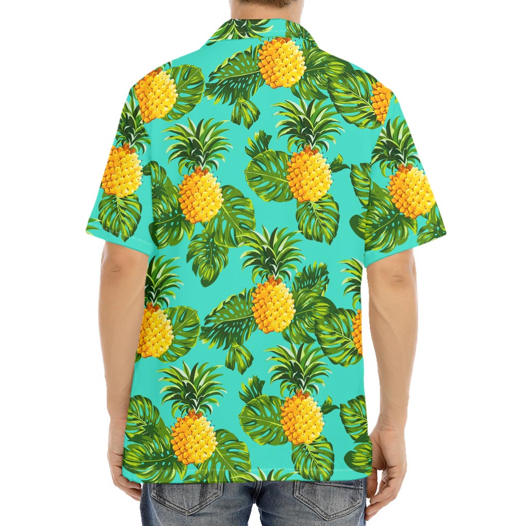 Palm Leaf Pineapple Pattern Print Aloha Shirt