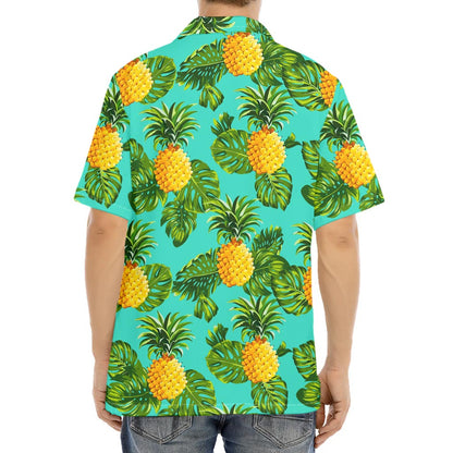 Palm Leaf Pineapple Pattern Print Aloha Shirt