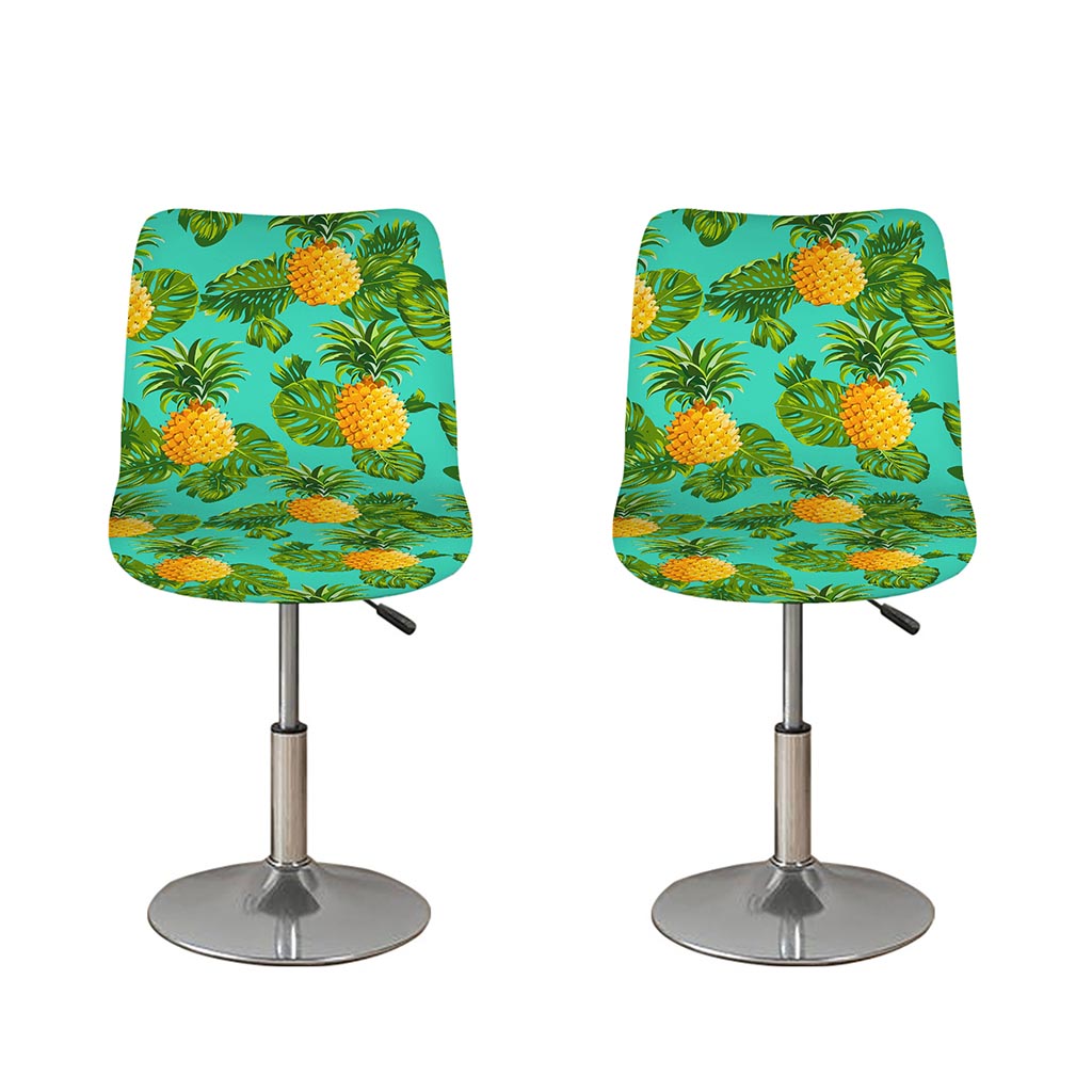 Palm Leaf Pineapple Pattern Print Bar Stool Covers