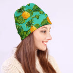Palm Leaf Pineapple Pattern Print Beanie
