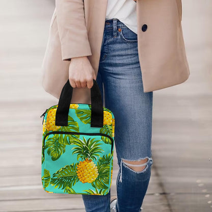 Palm Leaf Pineapple Pattern Print Bible Tote Bag