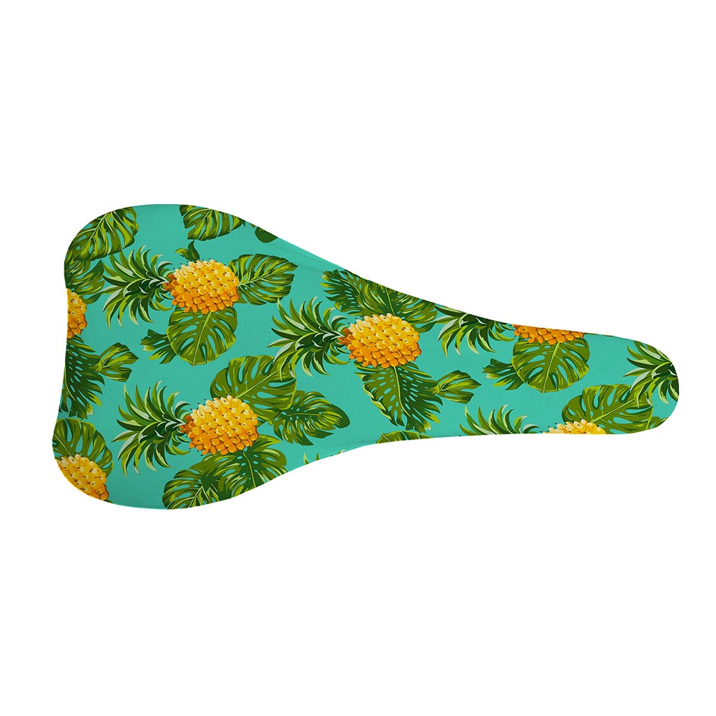Palm Leaf Pineapple Pattern Print Bicycle Seat Cover