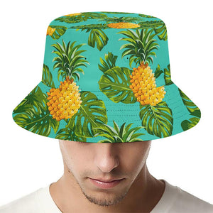 Palm Leaf Pineapple Pattern Print Bucket Hat