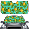 Palm Leaf Pineapple Pattern Print Car Windshield Sun Shade