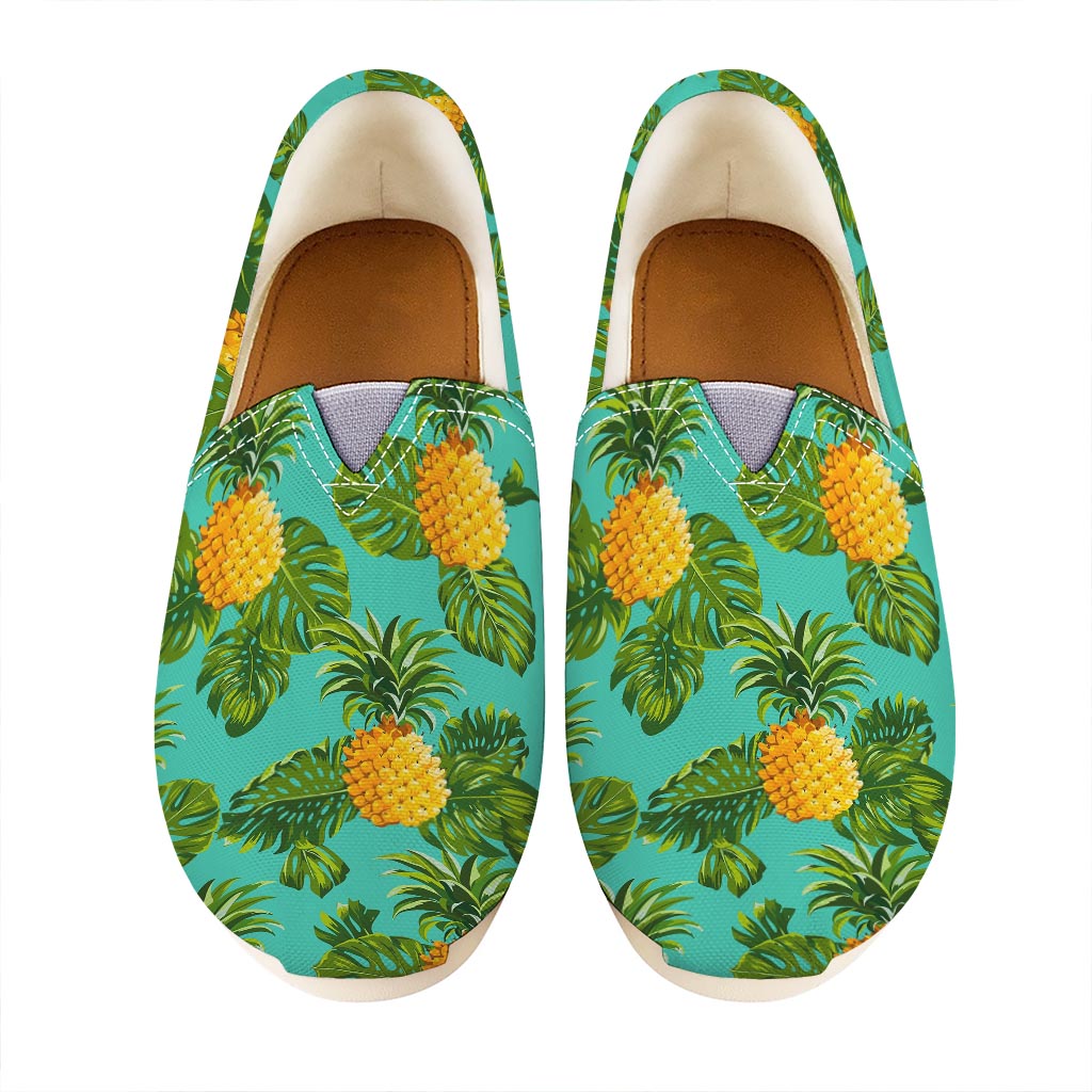 Palm Leaf Pineapple Pattern Print Casual Shoes