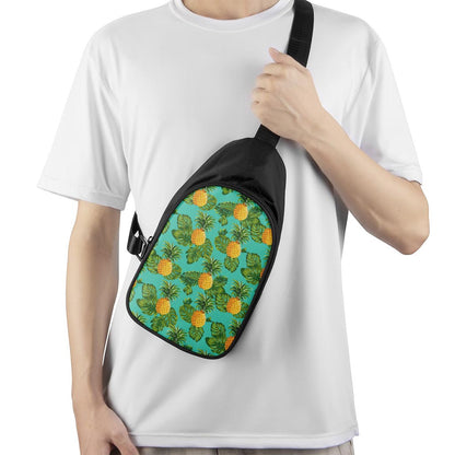 Palm Leaf Pineapple Pattern Print Chest Bag