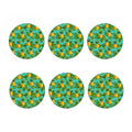 Palm Leaf Pineapple Pattern Print Coaster Set