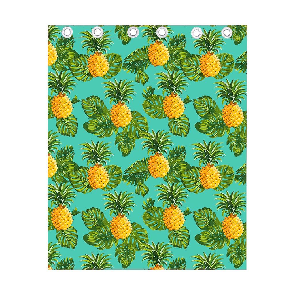Palm Leaf Pineapple Pattern Print Curtain