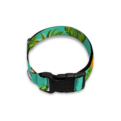 Palm Leaf Pineapple Pattern Print Dog Collar