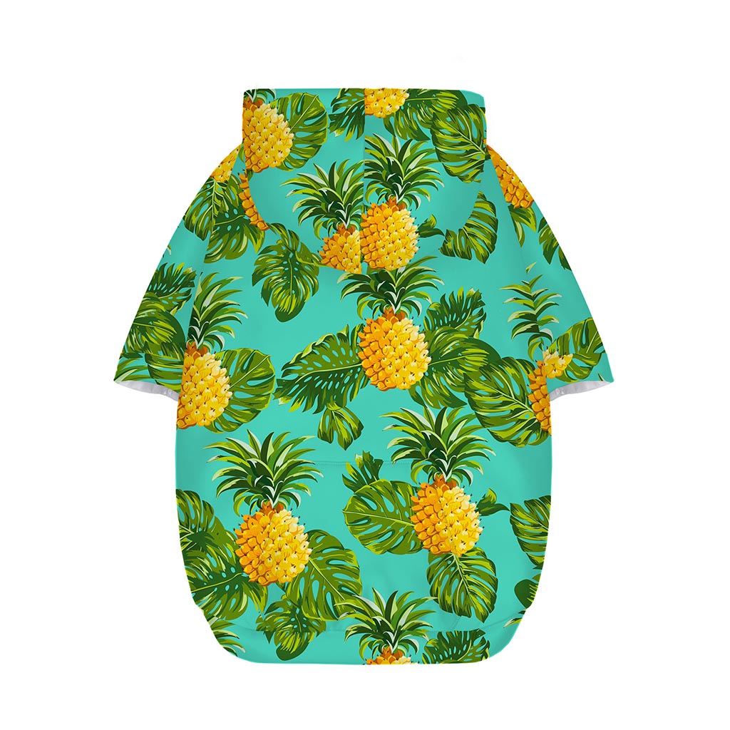 Palm Leaf Pineapple Pattern Print Dog Zip Up Hoodie