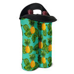 Palm Leaf Pineapple Pattern Print Double Neoprene Wine Tote