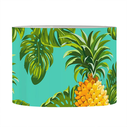 Palm Leaf Pineapple Pattern Print Drum Lamp Shade