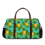 Palm Leaf Pineapple Pattern Print Duffle Bag
