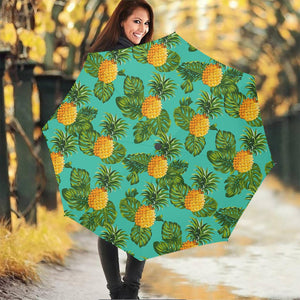 Palm Leaf Pineapple Pattern Print Foldable Umbrella