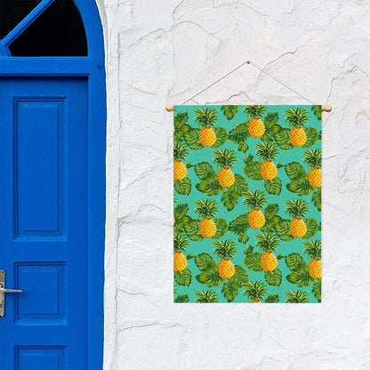 Palm Leaf Pineapple Pattern Print Garden Flag