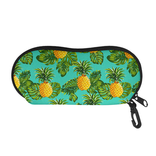Palm Leaf Pineapple Pattern Print Glasses Case