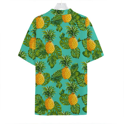 Palm Leaf Pineapple Pattern Print Hawaiian Shirt