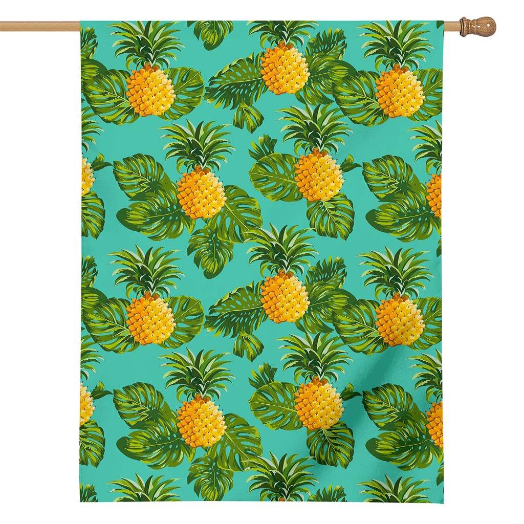 Palm Leaf Pineapple Pattern Print House Flag