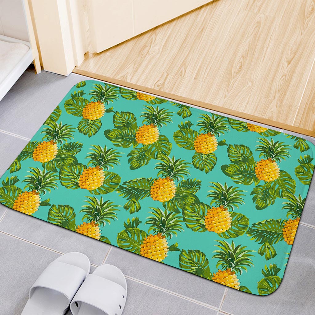 Palm Leaf Pineapple Pattern Print Indoor Door Mat