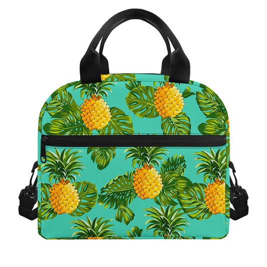 Palm Leaf Pineapple Pattern Print Insulated Lunch Bag
