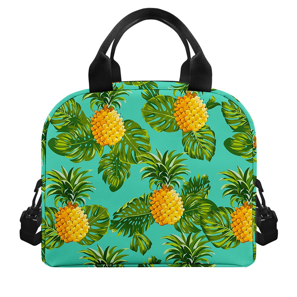 Palm Leaf Pineapple Pattern Print Insulated Lunch Bag