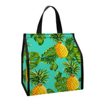 Palm Leaf Pineapple Pattern Print Insulated Lunch Tote