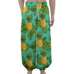 Palm Leaf Pineapple Pattern Print Lantern Pants