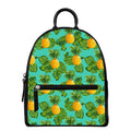 Palm Leaf Pineapple Pattern Print Leather Backpack