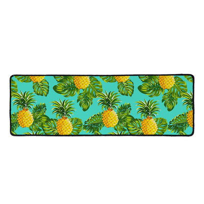Palm Leaf Pineapple Pattern Print Long Kitchen Mat