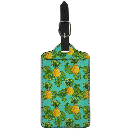 Palm Leaf Pineapple Pattern Print Luggage Tag