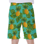 Palm Leaf Pineapple Pattern Print Men's Beach Shorts
