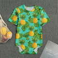 Palm Leaf Pineapple Pattern Print Men's Bodysuit