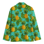 Palm Leaf Pineapple Pattern Print Men's Cotton Blazer
