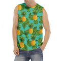 Palm Leaf Pineapple Pattern Print Men's Fitness Tank Top